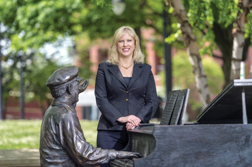 Beverly Keel, Chair, Department of Recording Industry on Nashville's Music Row at the Owen Bradley Park.