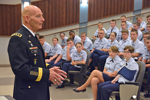 Huber with CAP cadets