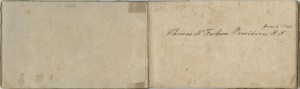 Opening pages of a binders volume belonging to Thomas McFarlane of Providence, Rhode Island, dated June 4, 1849 (Center for Popular Music Collection)